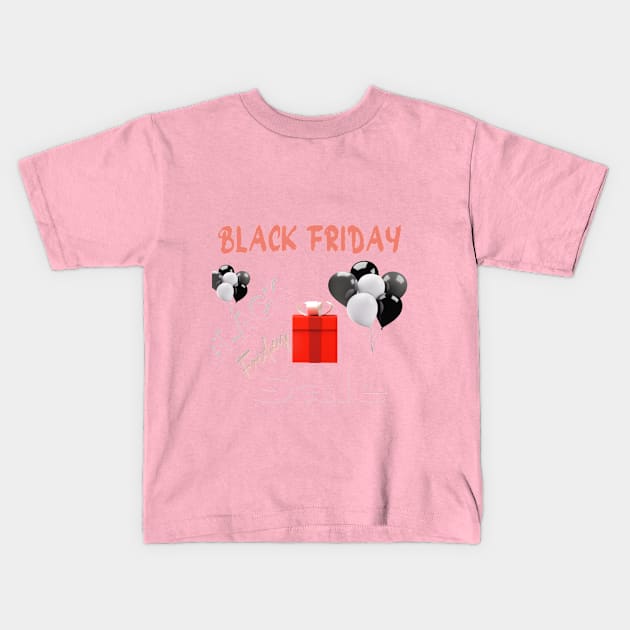 Black Friday Kids T-Shirt by NOUNEZ 